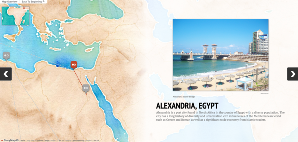 Alexandria in a StoryMap